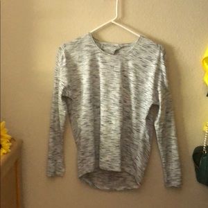 Gray long sleeve work out shirt